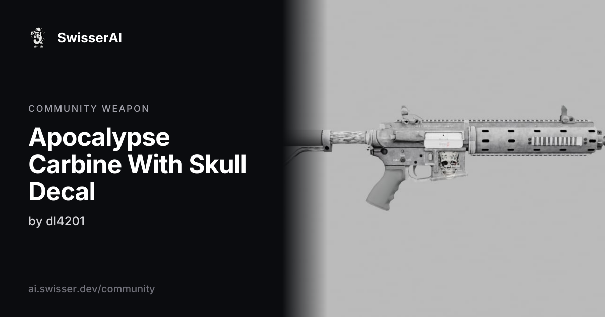 Apocalypse Carbine With Skull Decal: FiveM Weapon | SwisserAI