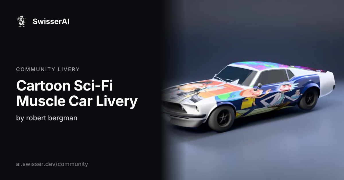 Cartoon Sci-Fi Muscle Car Livery: FiveM Livery | SwisserAI