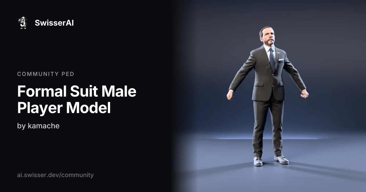 Formal Suit Male Player Model: FiveM Ped | SwisserAI