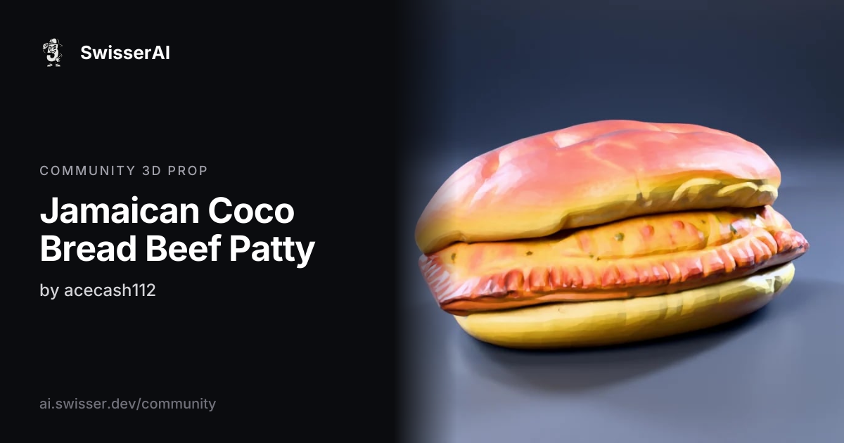 Jamaican Coco Bread Beef Patty: FiveM 3D prop | SwisserAI