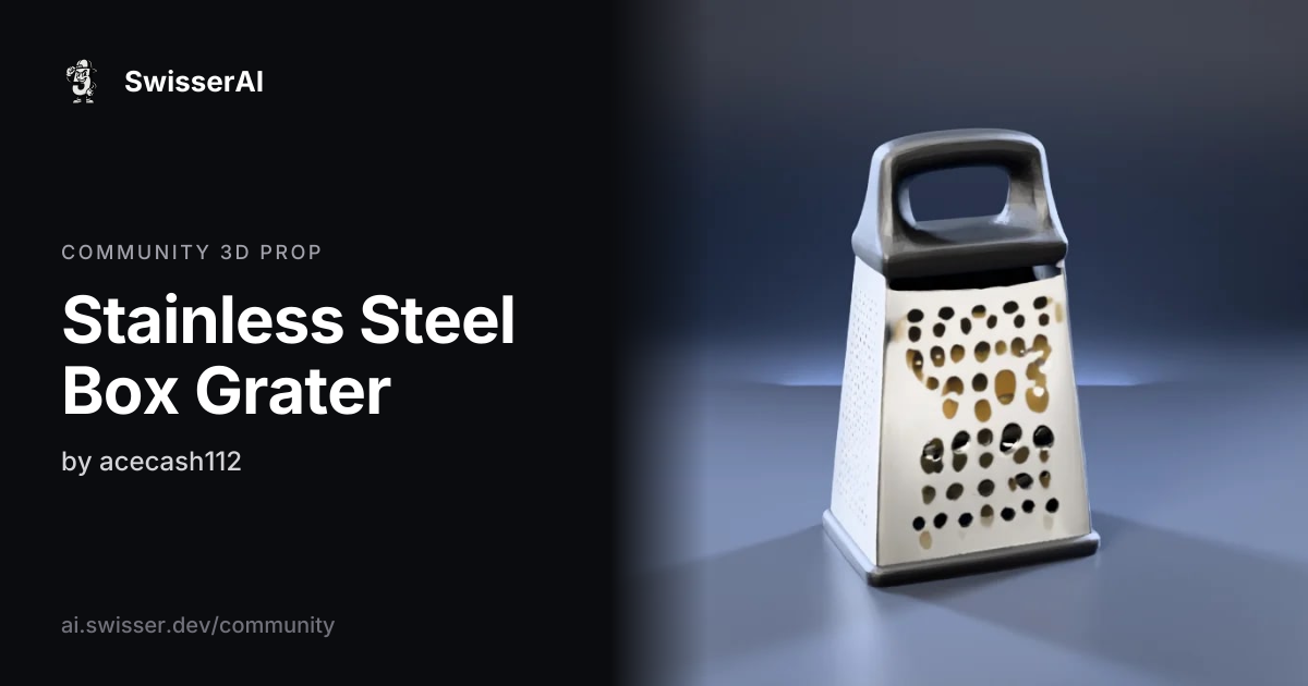 Stainless Steel Box Grater: FiveM 3D prop | SwisserAI