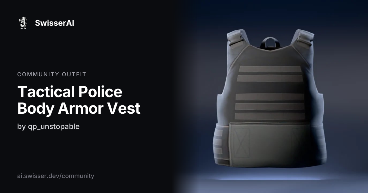 Tactical Police Body Armor Vest: FiveM Outfit | SwisserAI
