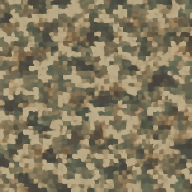 The texture used for the quick start: a desert digital camouflage pattern in sand, tan, olive and brown, 1024 by 1024 pixels.