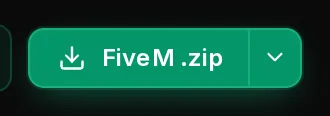 The FiveM .zip download button at the top right of a finished weapon.