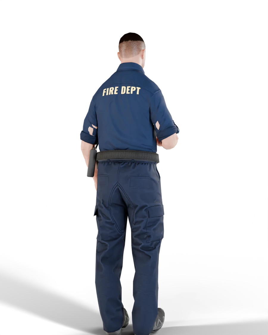 Free FiveM fire department uniform, back view