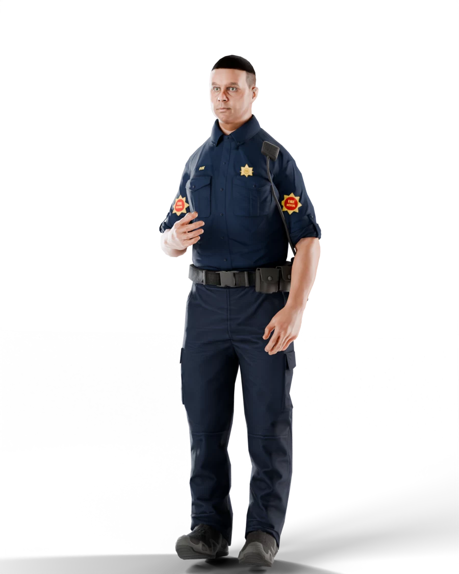 Free FiveM fire department uniform, front view
