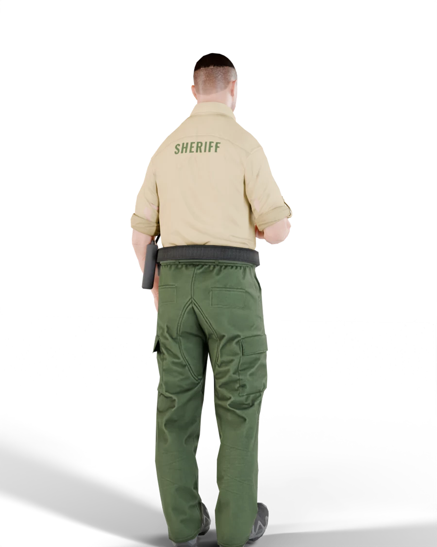 Free FiveM sheriff uniform, back view