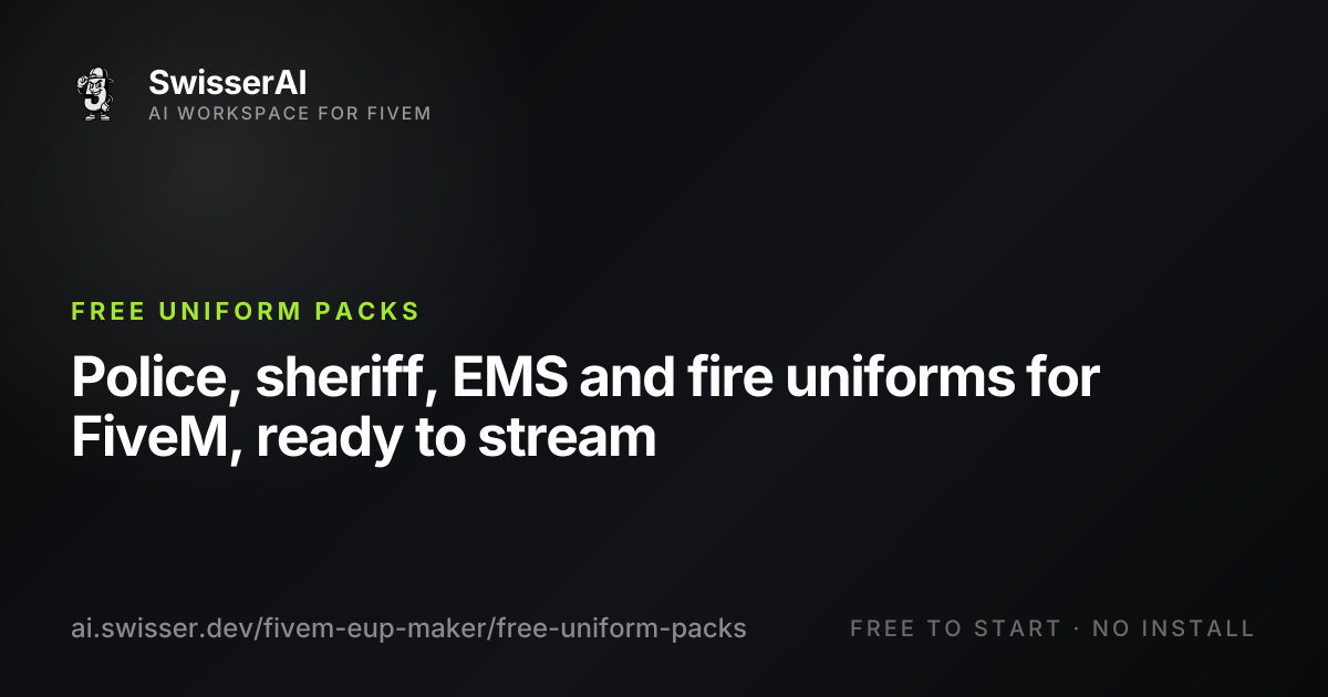 Free FiveM Police & EUP Uniform Packs | SwisserAI