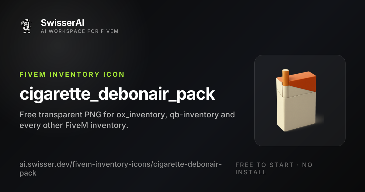 Cigarette_debonair_pack FiveM Inventory Icon | SwisserAI