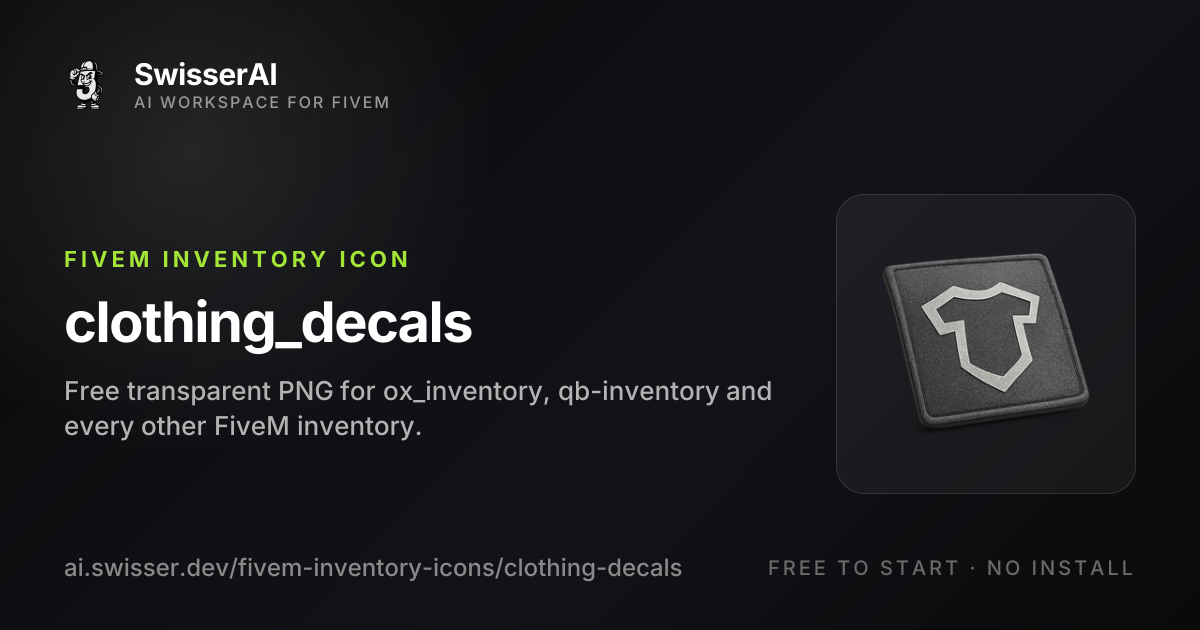 Clothing_decals FiveM Inventory Icon, Free PNG | SwisserAI