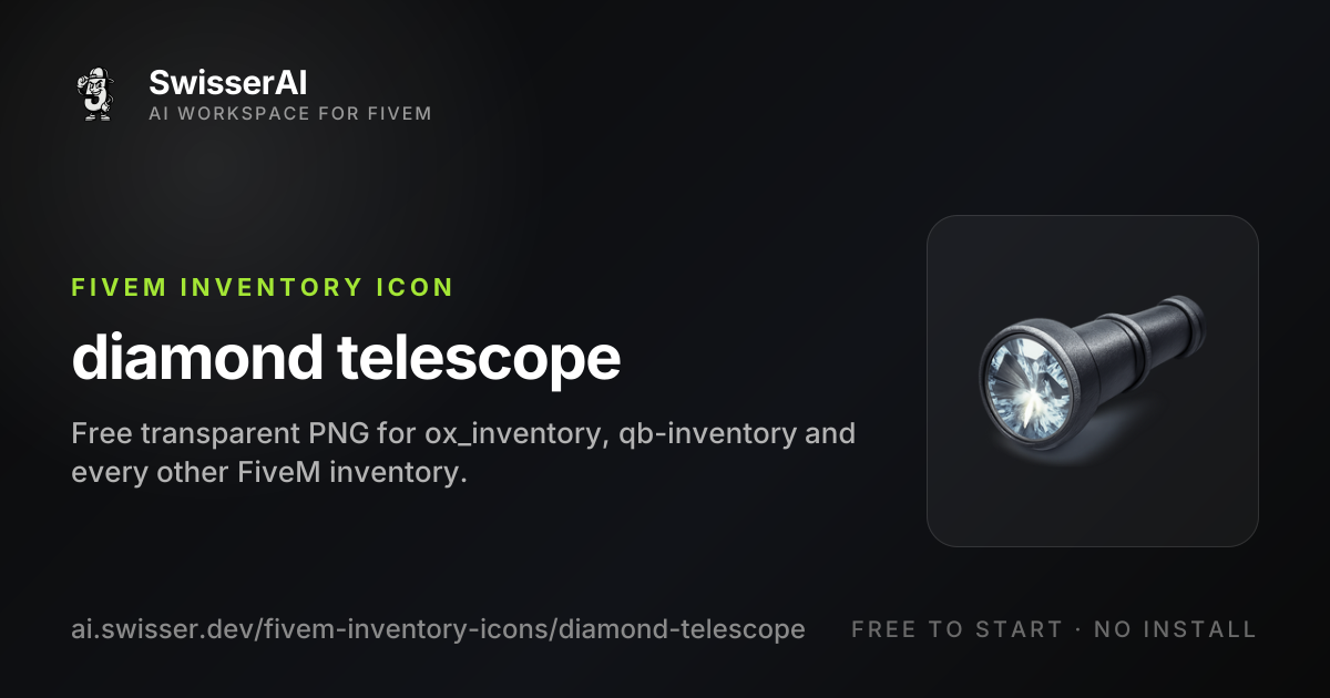 Diamond Telescope FiveM Inventory Icon, Free PNG | SwisserAI