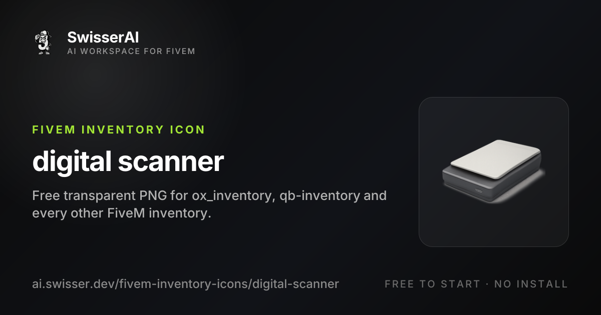 Digital Scanner FiveM Inventory Icon, Free PNG | SwisserAI