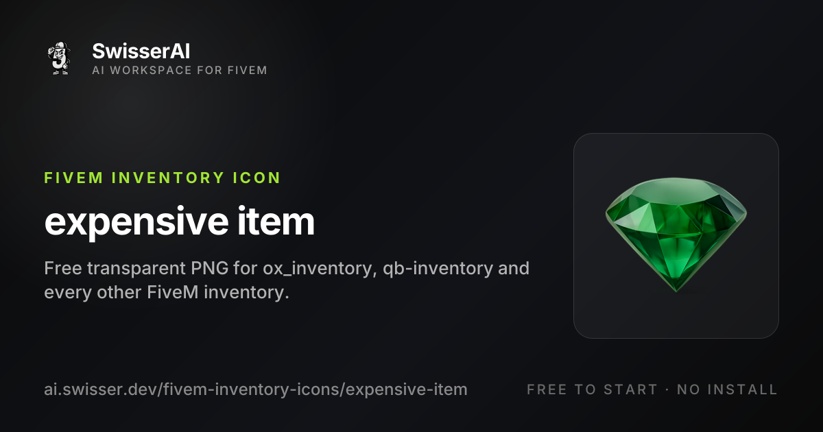 Expensive Item FiveM Inventory Icon, Free PNG | SwisserAI