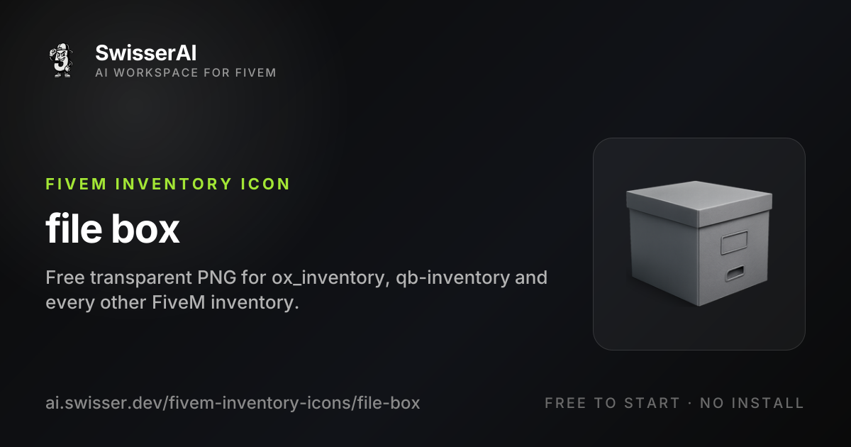 File Box FiveM Inventory Icon, Free PNG | SwisserAI