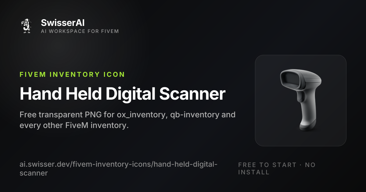 Hand Held Digital Scanner FiveM Inventory Icon | SwisserAI