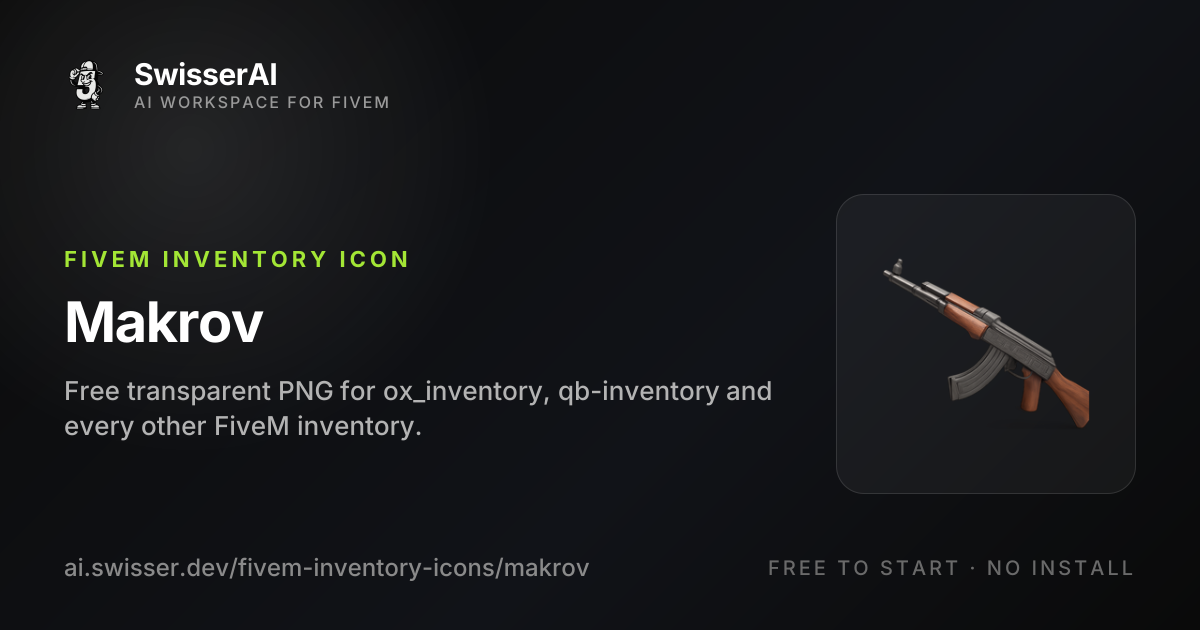 Makrov FiveM Inventory Icon, Free PNG | SwisserAI