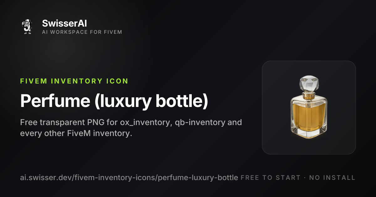 Perfume (Luxury Bottle) FiveM Inventory Icon | SwisserAI