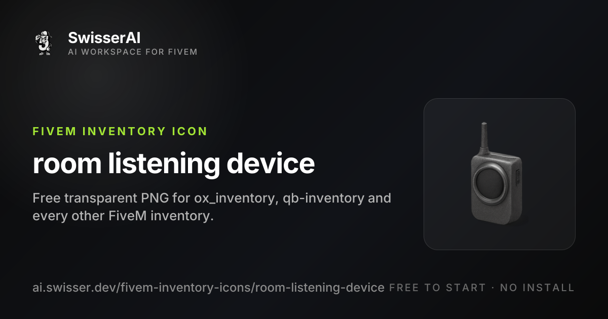 Room Listening Device FiveM Inventory Icon | SwisserAI