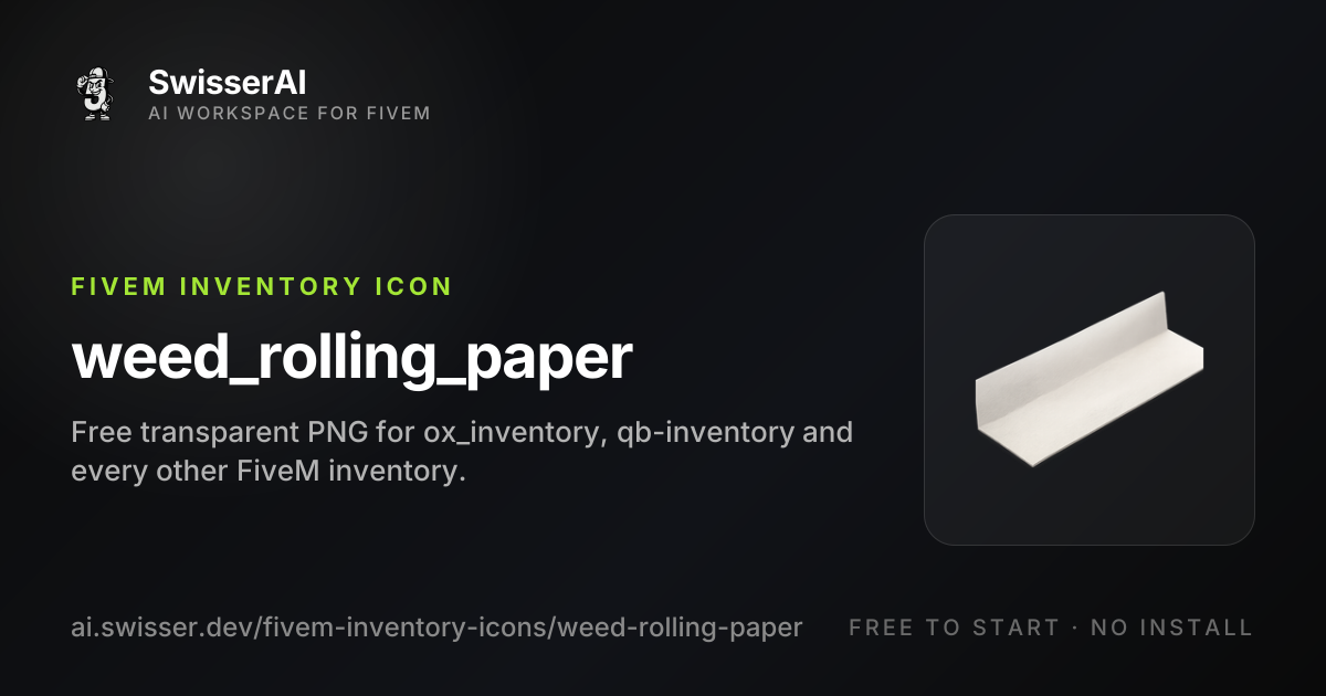 Weed_rolling_paper FiveM Inventory Icon | SwisserAI
