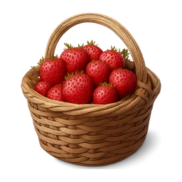 a basket full of fresh strawberries FiveM inventory icon