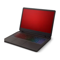 Advanced gaming laptop rgb on keyboard and glowing red scree FiveM inventory icon