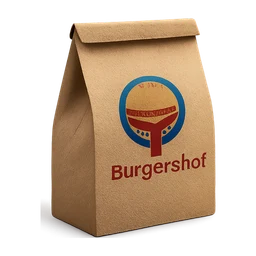 Burgershot bag with burgershot logo FiveM inventory icon