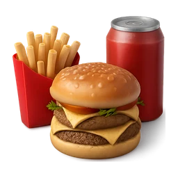 burgershot menu fries, double cheeseburger and soda can FiveM inventory icon