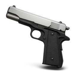 colt 1911 white top frame black handle underbarrel trigger FiveM inventory icon
