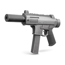 Combat pdw gta5 online silver with small integrated suppress FiveM inventory icon