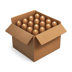 Game inventory icon, a cardboard box of 9mm pistol ammunitio FiveM inventory icon