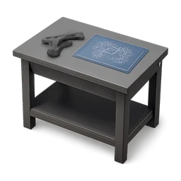 grey gang crafting workbench with a pistol and blueprint on FiveM inventory icon