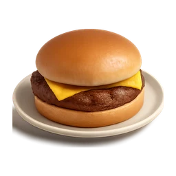 Grilled patty with cheese in a bun, on a plate, served so it FiveM inventory icon