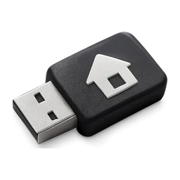 hacking usb with simple house logo FiveM inventory icon
