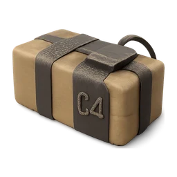 photorealistic sticky explosive c4 FiveM inventory icon