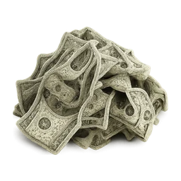 pile of clean crumbled money FiveM inventory icon