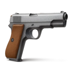 pistol with a brown wooden grip and a metallic silver barrel FiveM inventory icon