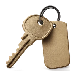 realistic apartment key with key tag FiveM inventory icon