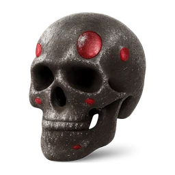Skull Art with Diamonds red FiveM inventory icon