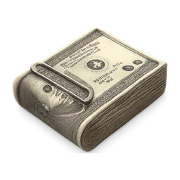 small stack of money folded together with paper clip FiveM inventory icon