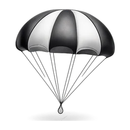white and black parachute FiveM inventory icon